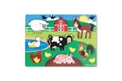 Puslespill - Melissa & Doug Wooden Peg Puzzle Farm Animals - 6075163