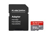 Minnekort - SANDISK Ultra PLUS microSD/SD - 200MB/s - 512GB - SDSQUBQ-512G-GN6MA