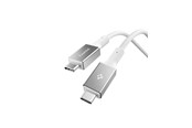 USB - Spigen Essential USB C to USB C 100W Fabric Cable - white EB10015CC - ACA10420