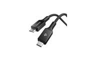 USB - Spigen Essential USB C to USB C 100W Fabric Cable - black EB10015CC - ACA10421