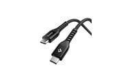 USB - Spigen Essential USB C to USB C 100W Fabric Cable - black EB10010CCA - ACA11103