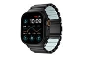 Smartklokke - Tilbehør - Nomad Stratos Band - 49mm | Black Titanium | Icy Blue Glow FKM - NM009896858