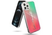Mobil - Deksel og etui - Ringke Fusion Design Armored Case Cover with Gel Frame iPhone 12 Pro Max Pink-Green (GNAP0028) - 8809758105409
