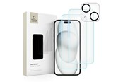 Mobil - Beskyttelsesglass - Tech-Protect Supreme Set for iPhone 15 2x Tempered Glass for Display / Tempered Glass for Camera - 9319456604696