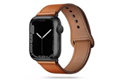 Smartklokke - Tilbehør - Tech-Protect LeatherFit Strap for Apple Watch 4 / 5 / 6 / 7 / 8 / 9 / SE / Ultra 1 / 2 (42/44/45/49 mm) - Brown - 0795787713716