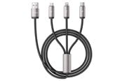 USB - Tech-Protect UltraBoost 3in1 USB-A - Lightning / USB-C / micro USB 3.5A 1m - Grey - 5906203691272