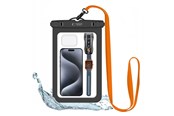 Mobil - Andre tilbehør - Tech-Protect Waterproof Case UWC9 Waterproof for Devices up to 8.9" - Black & Orange - 5906203691609