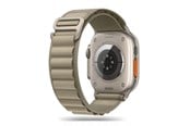 Smartklokke - Tilbehør - Tech-Protect Nylon Pro Strap for Apple Watch 4 / 5 / 6 / 7 / 8 / 9 / SE / Ultra 1 / 2 (42/44/45/49 mm) - Titanium Olive - 5906302301539