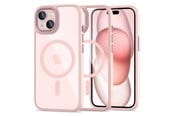Mobil - Deksel og etui - Tech-Protect MagMat MagSafe Case for iPhone 15 - Clear Pink - 5906302307999
