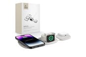 Mobil - Adaptere og ladere - Tech-Protect QI15W-A32 3in1 Inductive Charger with MagSafe for Smartphone / Apple Watch / AirPods - Grey - 5906302308255