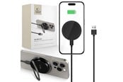 Mobil - Adaptere og ladere - Tech-Protect QI15W-A33 Inductive Charger with MagSafe and Stand with USB-A / USB-C Cable - Black - 5906302308347