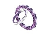 Mobil - Andre tilbehør - Tech-Protect MMR200 magnetic handle / ring with MagSafe - purple with crystals - 5906302308439
