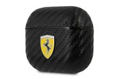 Mobil - Deksel og etui - Ferrari On Track PU Carbon Case for AirPods 3 - Black - 3666339009632
