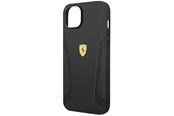 Mobil - Deksel og etui - Ferrari Leather Stamp Sides Case for iPhone 14 Plus - Black - 3666339062453