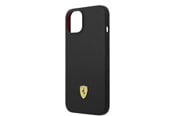 Mobil - Deksel og etui - Ferrari Silicone Metal Logo Magsafe Case for iPhone 14 Plus - Black - 3666339068295