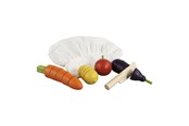 Treleker - Primi Passi - Wooden Cutting Vegetable Set with Chef's Hat - PP1006