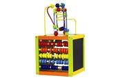Babyleker - Primi Passi - Wooden Activity Cube with Spiral 5 in 1 Large - PP1068