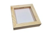 Treleker - Playwood Wooden Money Box Plexiglass with White Back Medium - SL228E