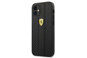 Mobil - Deksel og etui - Ferrari On Track PU Carbon Case for iPhone 12 mini - Black - 3700740479742