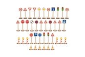 Treleker - Goki Wooden Traffic Sign Set - 40pcs. - 53761