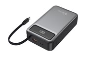 Nødlader - DENVER PQCA-20650 - Fast charge Powerbank 20000mAh With PD65W USB-C cable built-in Nødlader - Svart - 20000 Ah - PQCA-20650