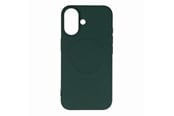 Mobil - Deksel og etui - Hurtel Liquid Silicone Case MagSafe for iPhone 16 - Dark Green - 5907769363429