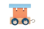 Treleker - Small Foot - Wooden Letter Train Polar - Wagon Salmon Pink Blue - 12 pieces - 12567-display12