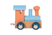 Treleker - Small Foot - Wooden Letter Train Polar - Locomotive Salmon Pink - 12 pieces - 12568-display12