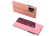 Mobil - Deksel og etui - Hurtel Clear View Case for Xiaomi Redmi Note 12 5G / Poco X5 5G Flip Cover Pink - 9145576276037