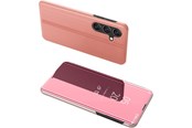 Mobil - Deksel og etui - Hurtel Clear View Case Cover for Samsung Galaxy A24 4G Cover with a Flap Pink - 9145576275955
