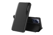 Mobil - Deksel og etui - Hurtel Eco Leather View Case Case for Xiaomi 13 Lite with a Flip Stand Black - 9145576275733