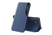 Mobil - Deksel og etui - Hurtel Eco Leather View Case Cover for Samsung Galaxy A24 4G with Flip Stand Blue - 9145576275726