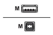USB - Intermec - USB cable - USB to USB Type B - 2 m - 321-576-004