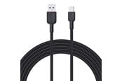USB - Aukey CB-NAC1 USB-C Type-C Power Delivery PD 60W 3A 1m nylon - Black - CB-NAC1