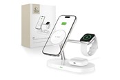 Mobil - Adaptere og ladere - Tech-Protect A12 3in1 MagSafe Inductive Charger for Smartphone / Headphones / Smartwatch - White - 6216990211850