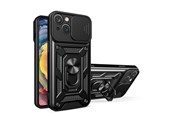 Mobil - Deksel og etui - Hurtel Hybrid Armor Camshield Case for Realme 10 Pro Armored Case with Camera Cover Black - 9145576272930