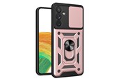 Mobil - Deksel og etui - Hurtel Hybrid Armor Camshield Case for Samsung Galaxy A14 Armored Case with Camera Cover Pink - 9145576272855