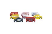 Treleker - Colorations - Wooden Toy Trucks - 10-piece - TRUCKS