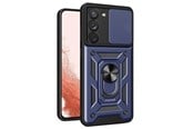 Mobil - Deksel og etui - Hurtel Hybrid Armor Camshield Case for Samsung Galaxy S23+ Armored Case with Camera Cover Blue - 9145576272787