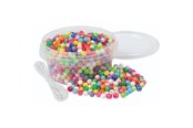 Kreative leker - Playbox Small Glitter Beads 6 mm 700 pcs - 5+ Years - 27518