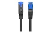 Nettverkskabel - Lanberg patch cable - 25 cm - black RAL 9004 - Svart - 0.25m - PCF6A-10CC-0025-BK
