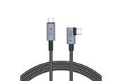 USB - Tech-Protect UltraBoost Max L USB-C 4.0 (Straight) / USB-C 4.0 (Angled) PD 240W 8K 40Gbps 1.5m Cable - Grey - 5906302309252