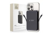 Nødlader - Tech-Protect LifeMag PB31 Power Bank with MagSafe 10000mAh 15W USB-C / USB-A / Built-in USB-C / Lightning Cables - Black Nødlader - Svart - 10000 mAh - 5906302309269