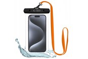 Mobil - Deksel og etui - Tech-Protect Waterproof Case UWC7 Waterproof for Devices up to 6.9" - Black & Orange - 5906302309573
