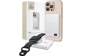 Nødlader - Tech-Protect Powerbank PB33 LifeMag MagSafe 5000mAH - Silver - 5000 mAh - 5906302309597
