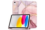 Nettbrett - Deksler og etui - Tech-Protect SC Pen Case for iPad 10.9" 2022 - Pink Marble - 5906302309979