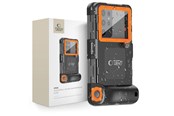 Mobil - Deksel og etui - Tech-Protect Waterproof Case IPX8 Waterproof for Smartphones 4.7-6.7" - Black/Orange - 5906302310234