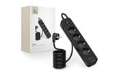 Mobil - Adaptere og ladere - Tech-Protect PCL4X3 Power Strip 4 Sockets 240V + 2xUSB-A + 1xUSB-C 200 cm - Black - 5906302310593