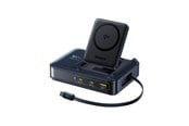 Mobil - Adaptere og ladere - Baseus Nomos NH21 Qi2 160W 4-in-1 Wireless Charging Station with Retractable Cable - Black - E0121700