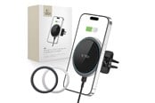 Mobil - Adaptere og ladere - Tech-Protect A2 Car Phone Holder with MagSafe 15W Inductive Charger for Air Vent - Blackmo - 9589046926730